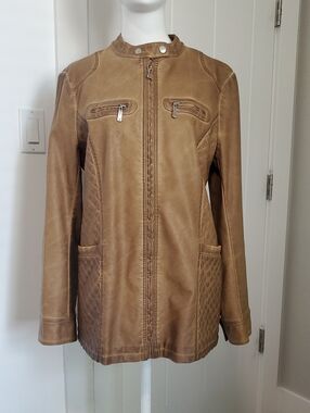 Harley-Davidson Women's Tan Leather Moto Jacket
